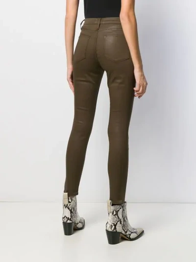 Shop Frame Le High Skinny Jeans In Green