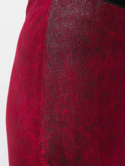 Shop Ann Demeulemeester Textured Slim Fit Leggings In Red