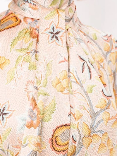 Shop Peter Pilotto Flower Canopy Print Blouse In Flower Canopy Blush