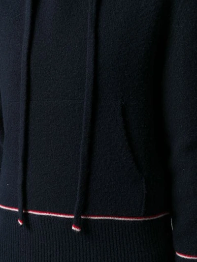 Shop Thom Browne Rwb Tipping Over-washed Pullover In 415 Navy