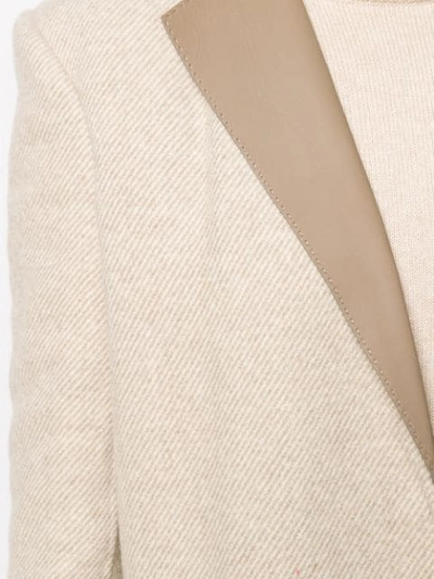 Shop Agnona Cashmere Single-breasted Coat In Neutrals