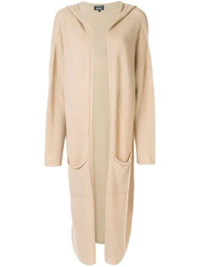 Shop Woolrich Long-line Cardigan - Neutrals