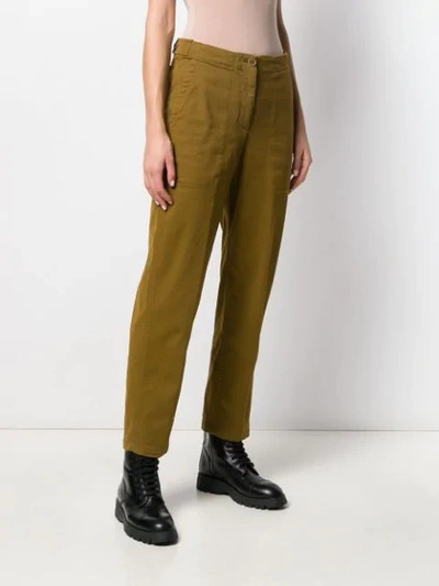 TEXTURED CROPPED TROUSERS