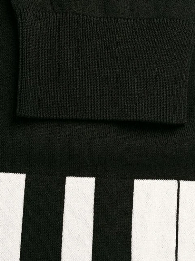 Shop Boutique Moschino Piano Pattern Cardigan In Black