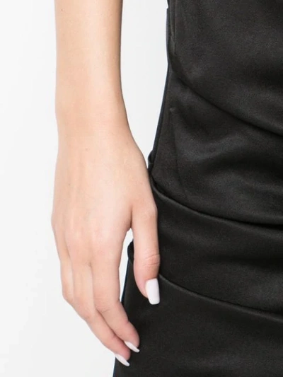 Shop Alex Perry Fitted Ruched Dress In Black