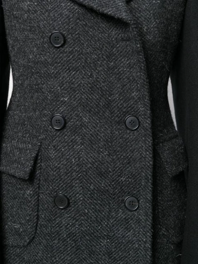 Shop Maison Margiela Contrast Sleeves Coat In Grey
