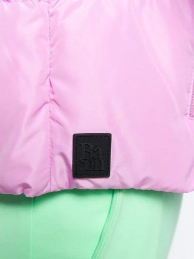 Shop Bacon Oversized Collar Down Jacket In Pink