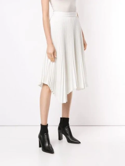 Shop We11 Done Accordion Asymmetry Skirt In White