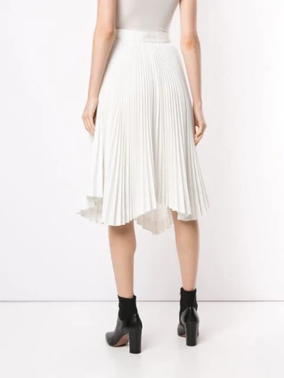 Shop We11 Done Accordion Asymmetry Skirt In White