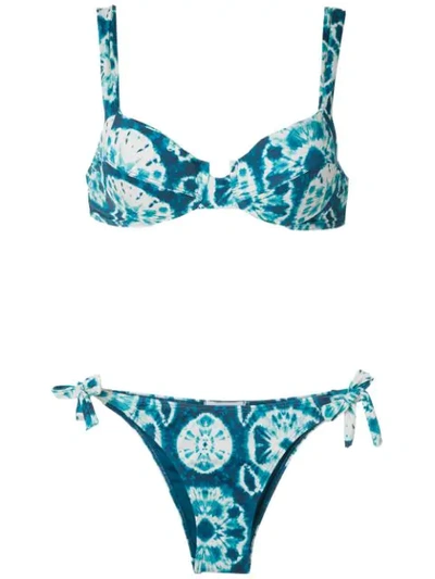 Shop Brigitte Tie-dye Bikini Set In Blue