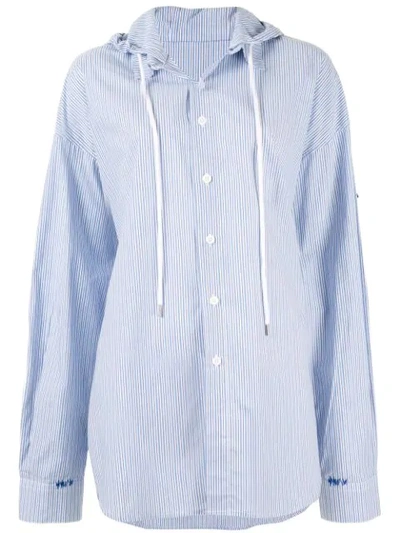 Shop Ader Error Oversized Fit Shirt In Blue