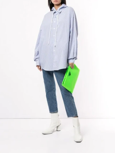 Shop Ader Error Oversized Fit Shirt In Blue