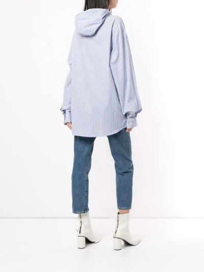 Shop Ader Error Oversized Fit Shirt In Blue