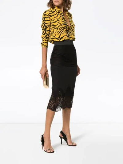 Shop Dolce & Gabbana Lace Skirt - Black