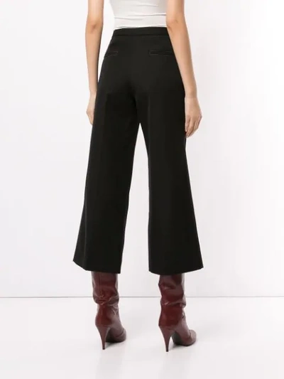 Shop Lemaire Cropped Wide-leg Trousers In Black