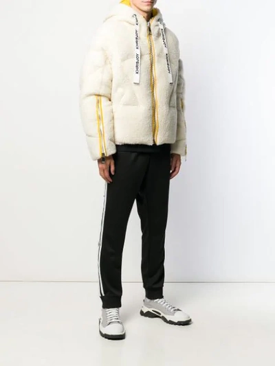 Shop Khrisjoy Hooded Puffer Jacket - White