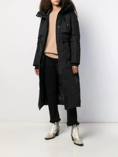 Shop Mackage Leanne Feather Down Coat In Black