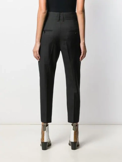 Shop Isabel Marant Étoile Tapered Cropped Trousers In Grey