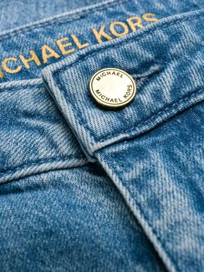 Shop Michael Michael Kors Straight-leg Denim Jeans In Blue