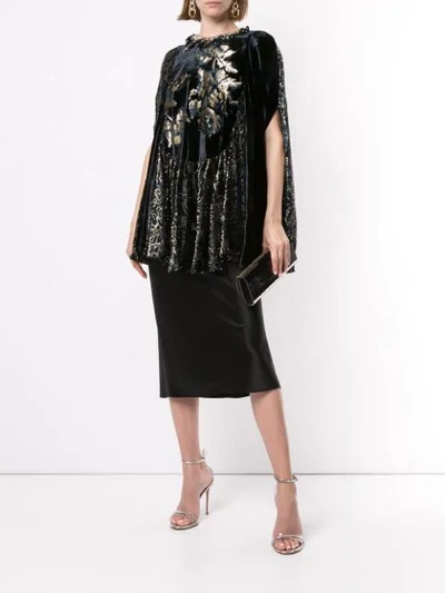 Biyan Fil Coupé Velvet Top In Black