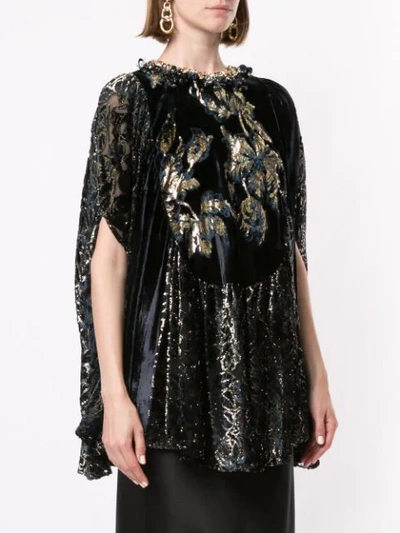 Biyan Fil Coupé Velvet Top In Black