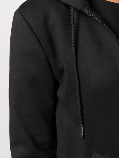 Shop Armani Exchange Zipped Bomber Jacket In Black