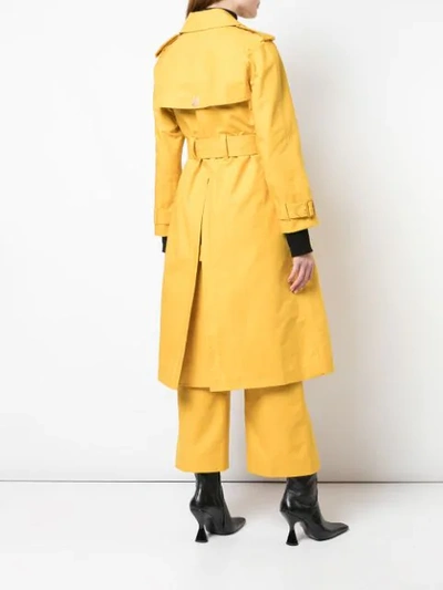 Shop Alexa Chung Mid-length Trench Coat In Yellow