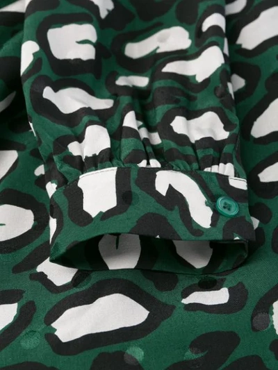 Shop Essentiel Antwerp Leopard Print Dress In T2bl Green