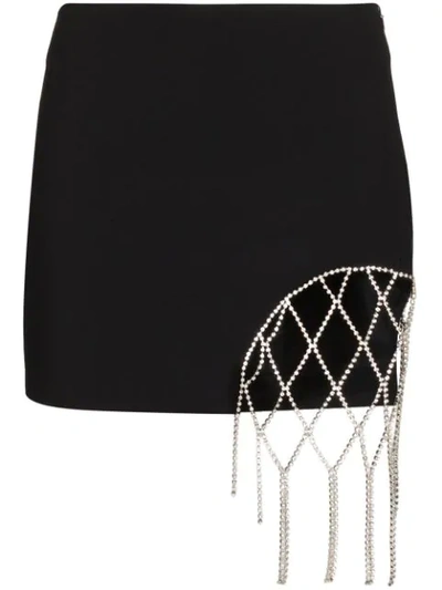 Shop Area Crystal Embellished Mini Skirt In Black