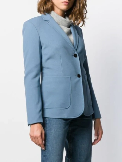 Shop Theory Plain Fitted Blazer In Blue