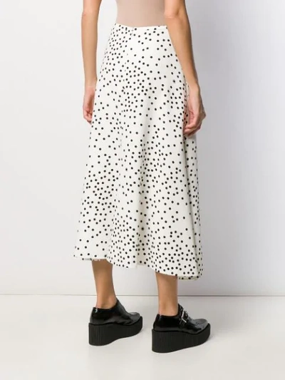 Shop Stella Mccartney Polka-dot Midi Skirt In White