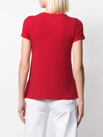 Shop Majestic Round Neck T-shirt In Red
