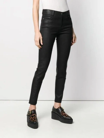 Shop Stella Mccartney Coated Skinny Jeans In 1000 -  Black