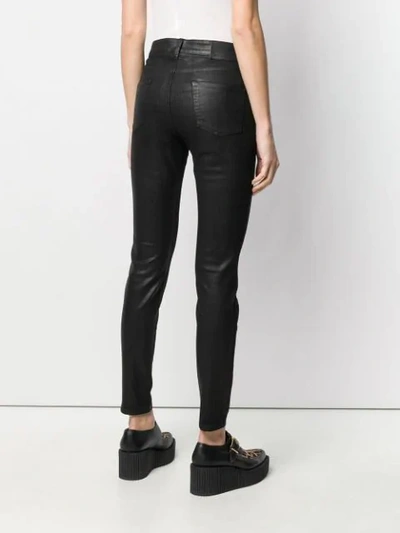 Shop Stella Mccartney Coated Skinny Jeans In 1000 -  Black