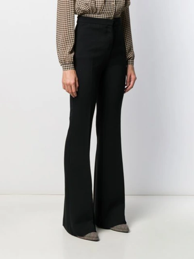 Shop Pinko High Waisted Flared Trousers In Black