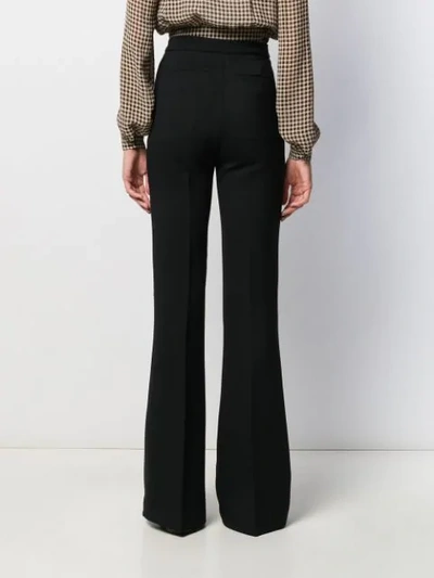 Shop Pinko High Waisted Flared Trousers In Black