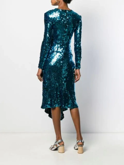 Shop Preen By Thornton Bregazzi Valena Sequin Dress In Blue