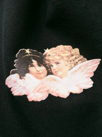 Shop Fiorucci All Over Angels T-shirt In Black