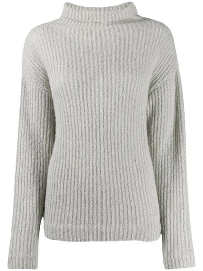 Shop Our Legacy Ribbed Knit Rollneck Jumper In Grey