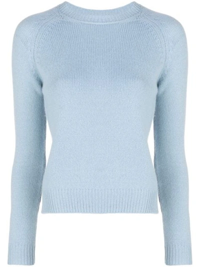 Shop Alexandra Golovanoff Fitted Knit Jumper In Blue