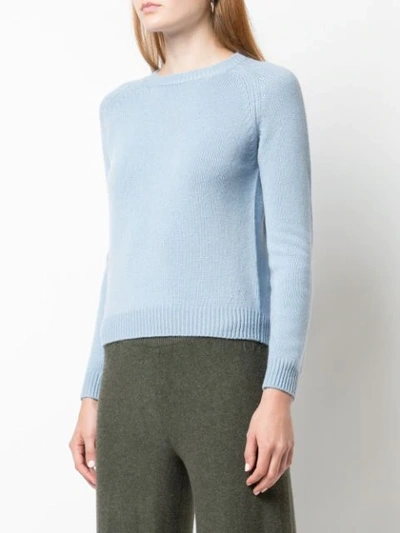 Shop Alexandra Golovanoff Fitted Knit Jumper In Blue