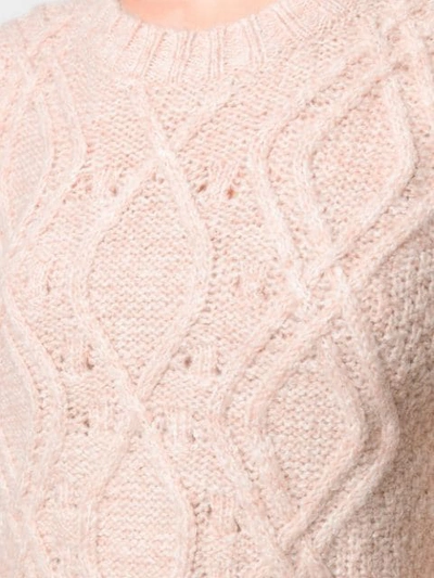 Shop Allude Treccia Knit Jumper In 62 Rosa