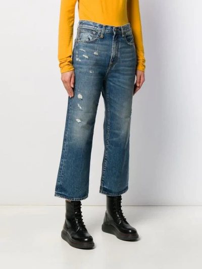 Shop R13 High Rise Bootcut Jeans In Blue