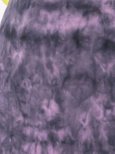 Shop Marques' Almeida Tie Dye Print Distressed Skirt In Purple