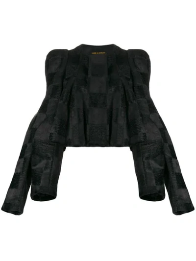 Shop Comme Des Garçons Structured Short Jacket In Black
