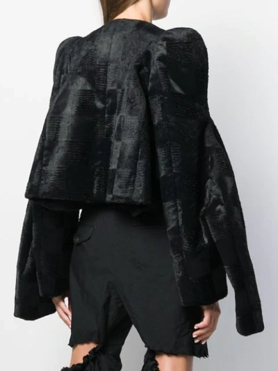 Shop Comme Des Garçons Structured Short Jacket In Black