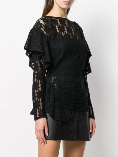 Shop Isabel Marant Étoile Lace Top In Black