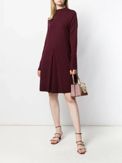 Shop Allude Shift Dress In Red