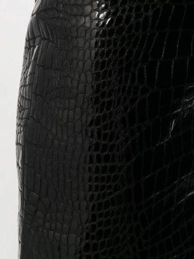Shop Versace Embossed Crocodile In A1008 Black