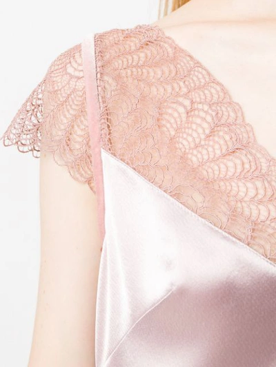 Shop Talbot Runhof Lace-detail Blouse In Pink